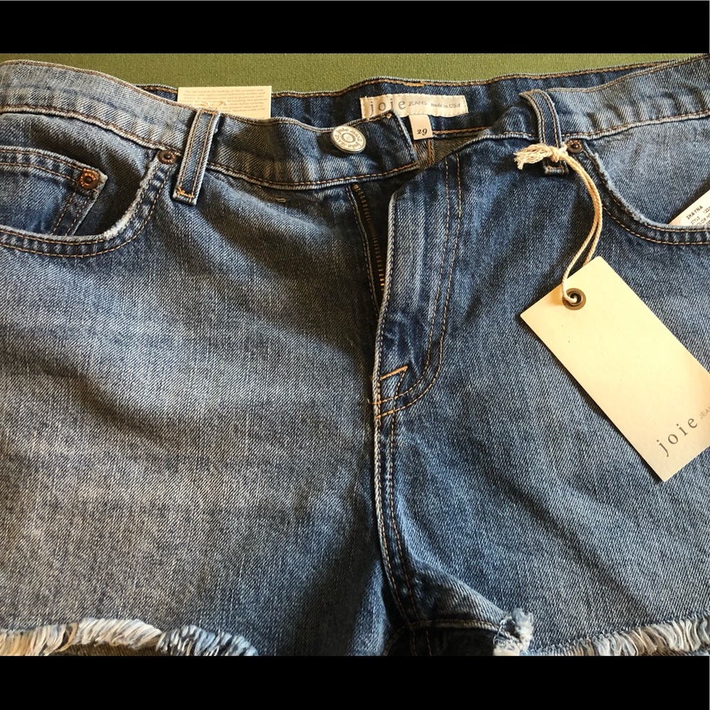 NEW Joie Shayna Cutoff Frayed Denim Jean Short Size 29 - Picture 7 of 14